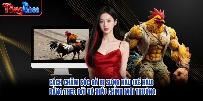 Cách chăm sóc gà bị sưng hầu (ké hầu) bằng theo dõi và điều chỉnh môi trường