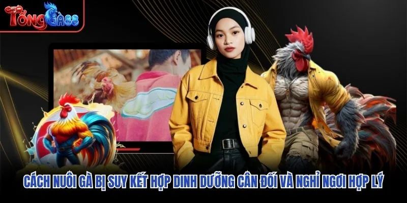 Cách nuôi gà bị suy kết hợp dinh dưỡng cân đối và nghỉ ngơi hợp lý